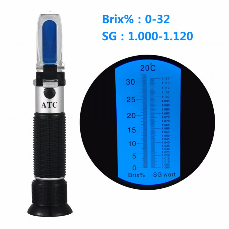 Рефрактометр 0-32% Brix, ATC